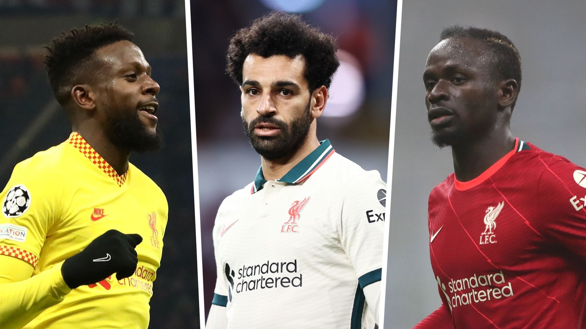 Divock Origi Mohamed Salah Sadio Mane Liverpool 2021-22 GFX