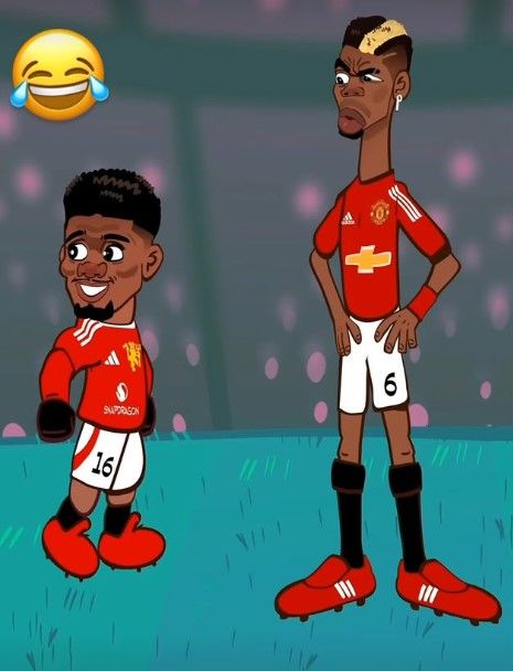 Paul Pogba Amad cartoon