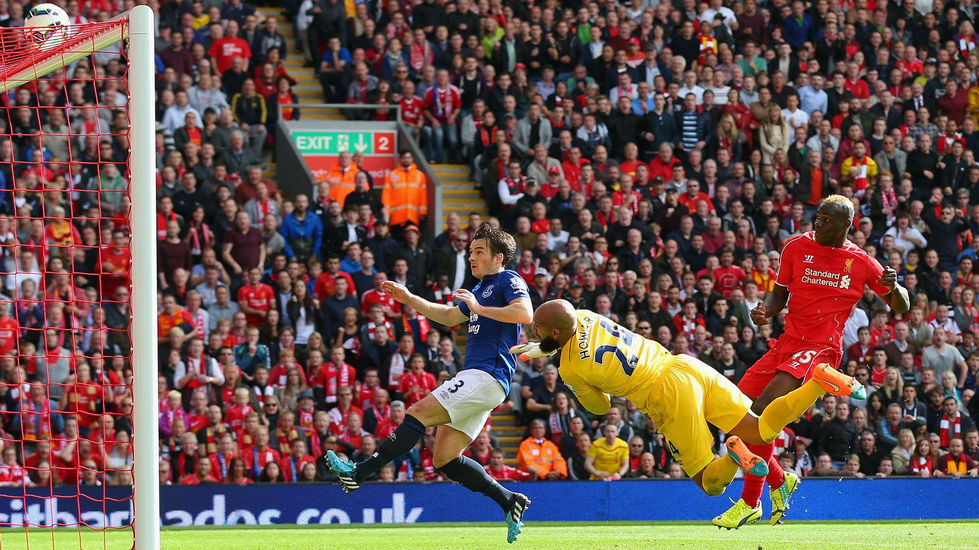 Mario Balotelli, Tim Howard | Liverpool 1-1 Everton | Premier League | Anfield