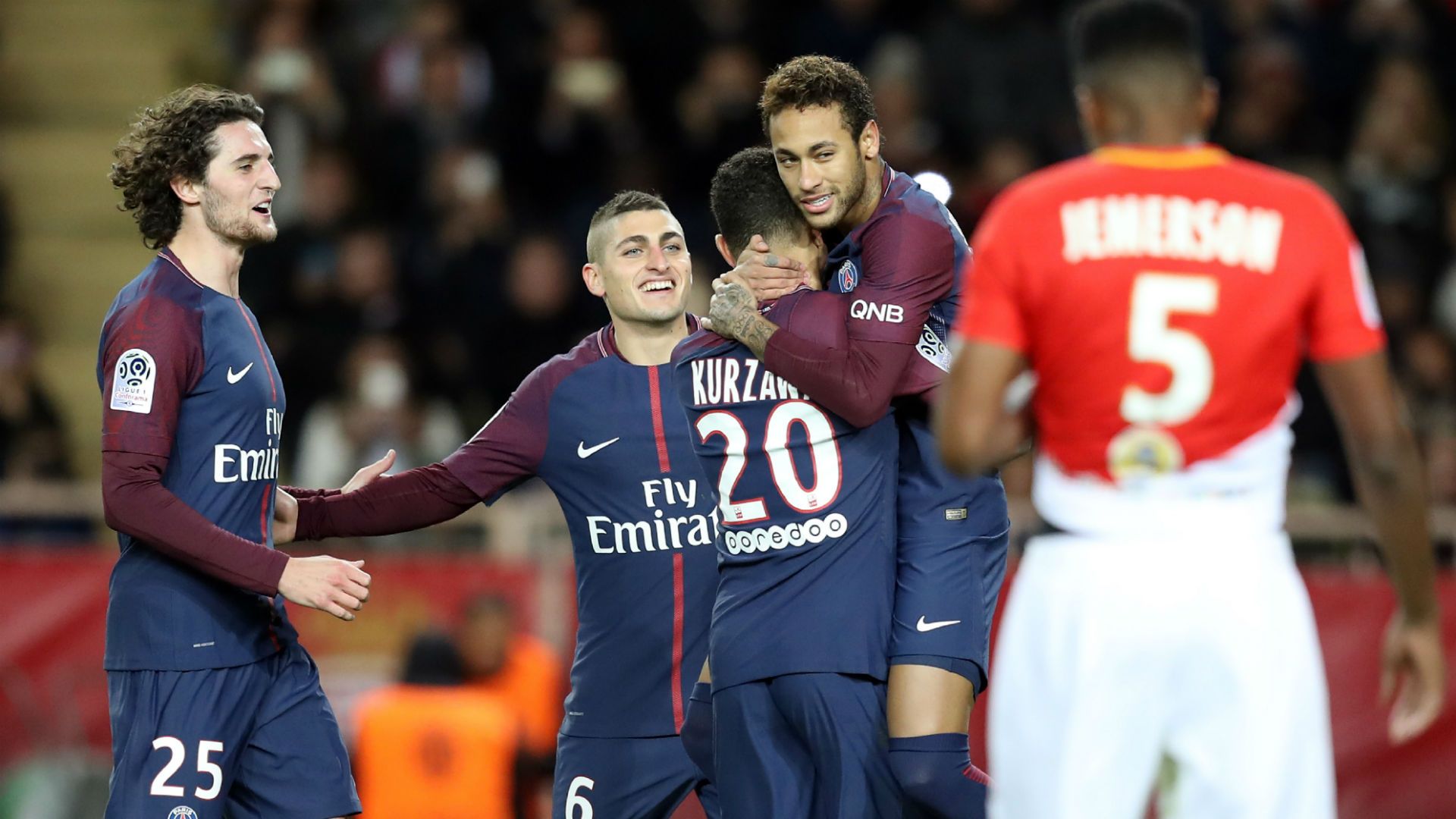 Neymar Monaco PSG Ligue 1 26112017