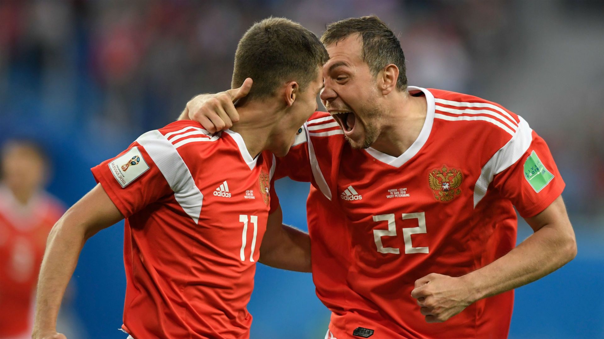 Artem Dzyuba Russia Egypt World Cup 190618
