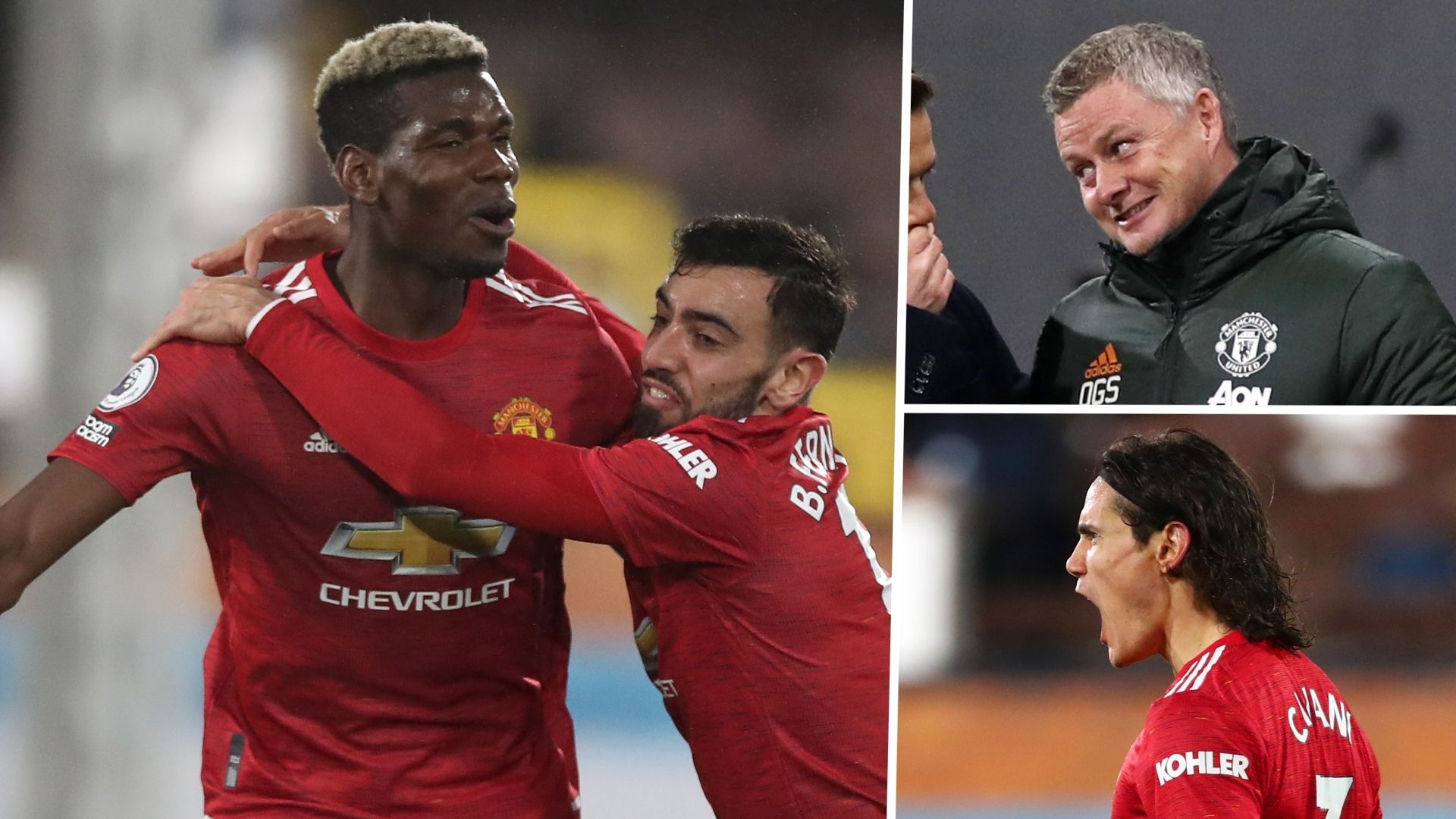 Pogba Solskjaer Cavani Manchester United GFX