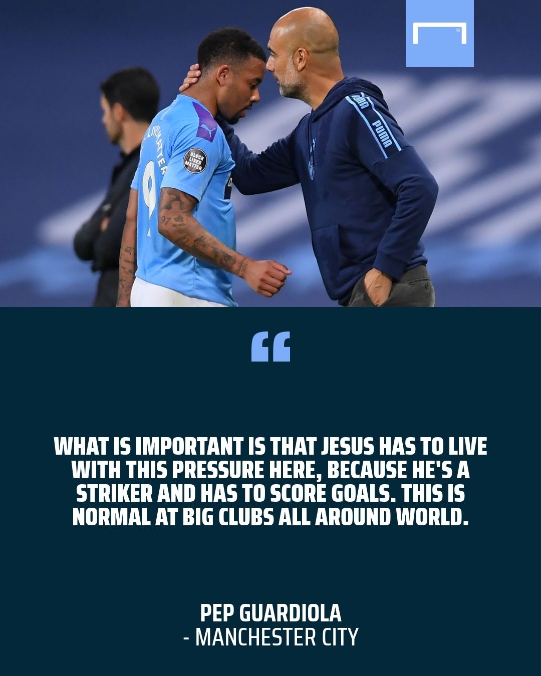 Pep Guardiola Gabriel Jesus GFX Manchester City