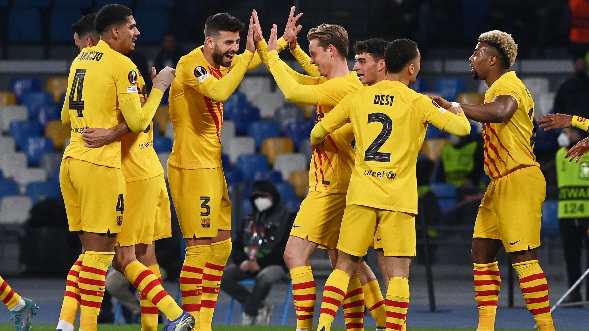 Napoli Barcelona celebrate Europa League