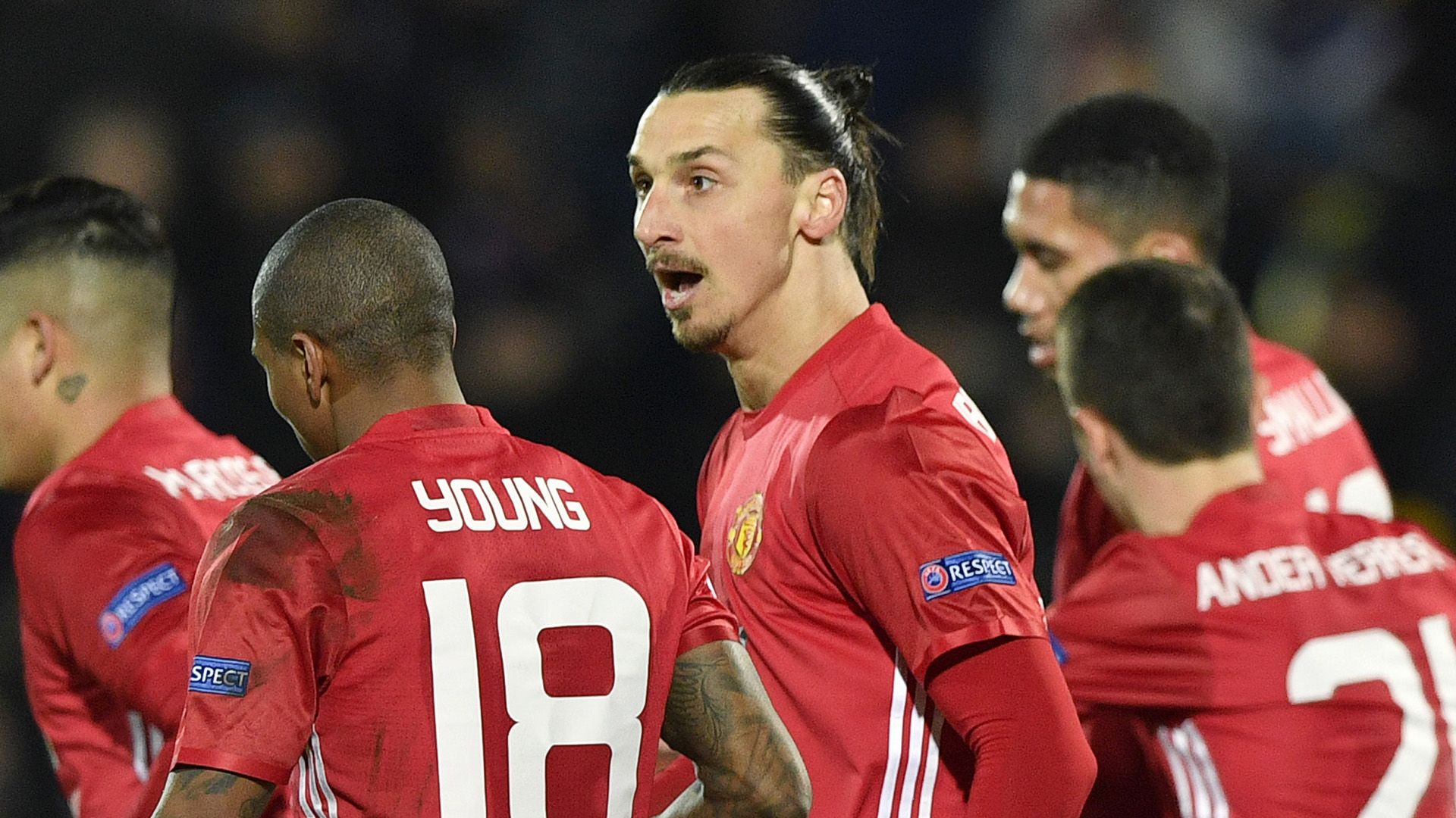 Zlatan Ibrahimovic Ashley Young Manchester United