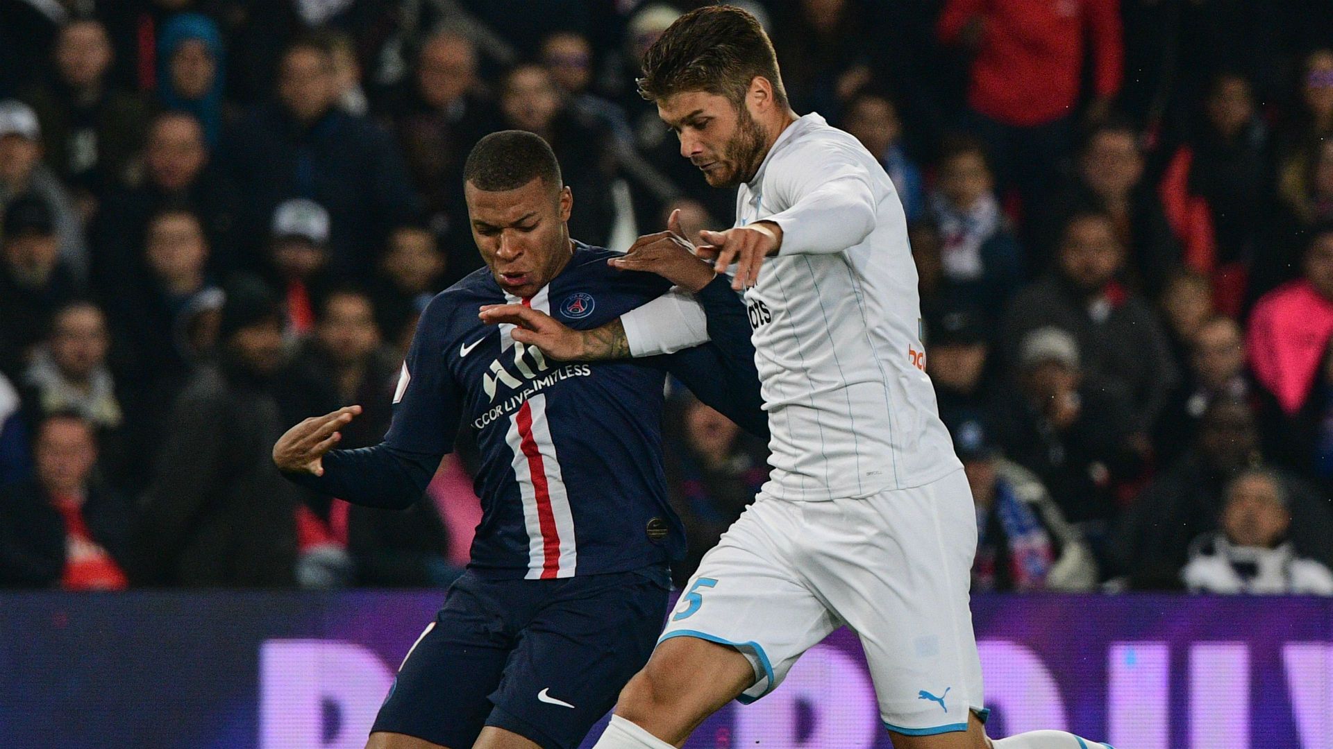 Duje Caleta-Car Kylian Mbappe PSG Marseille Ligue 1 27102019