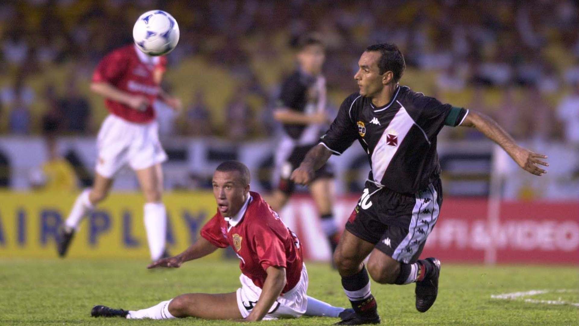 Silvestre e Edmundo Vasco x Manchester United Maracanã 2000