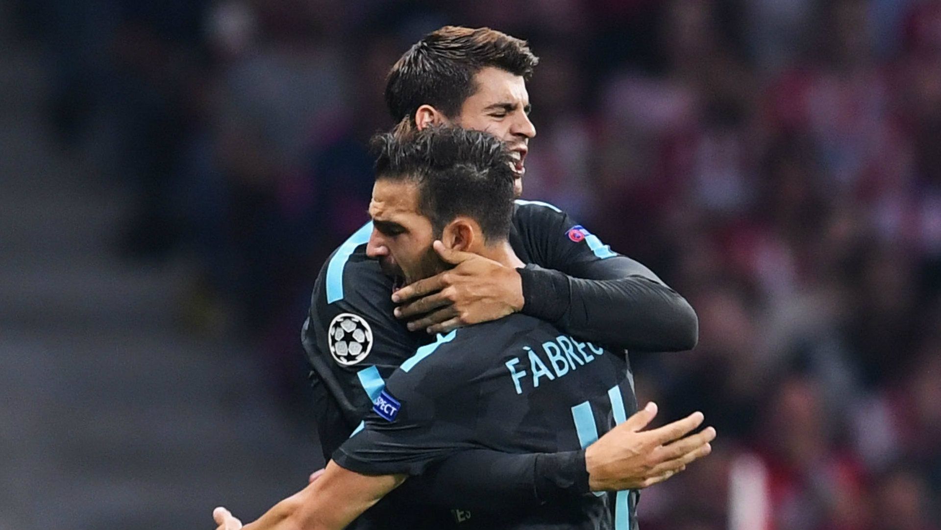 Cesc Fabregas Alvaro Morata Chelsea 2017-18