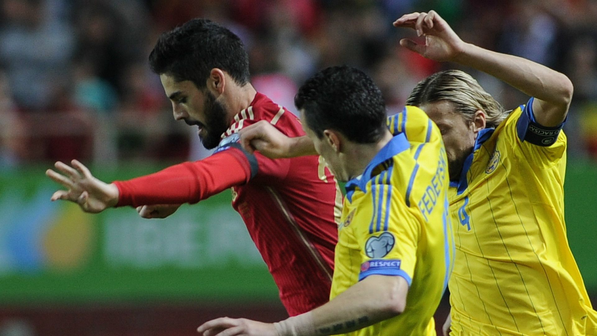 Isco Yarmolenko Euro 2016 qualifying Spain v Ukraine