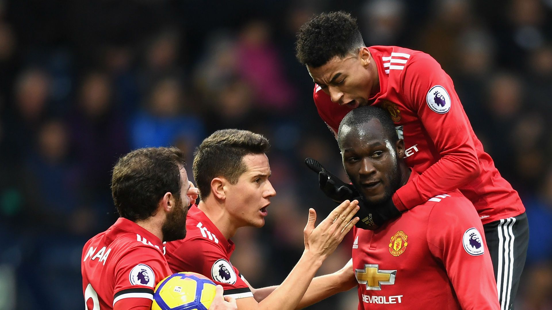 Manchester United Romelu Lukaku celebrate
