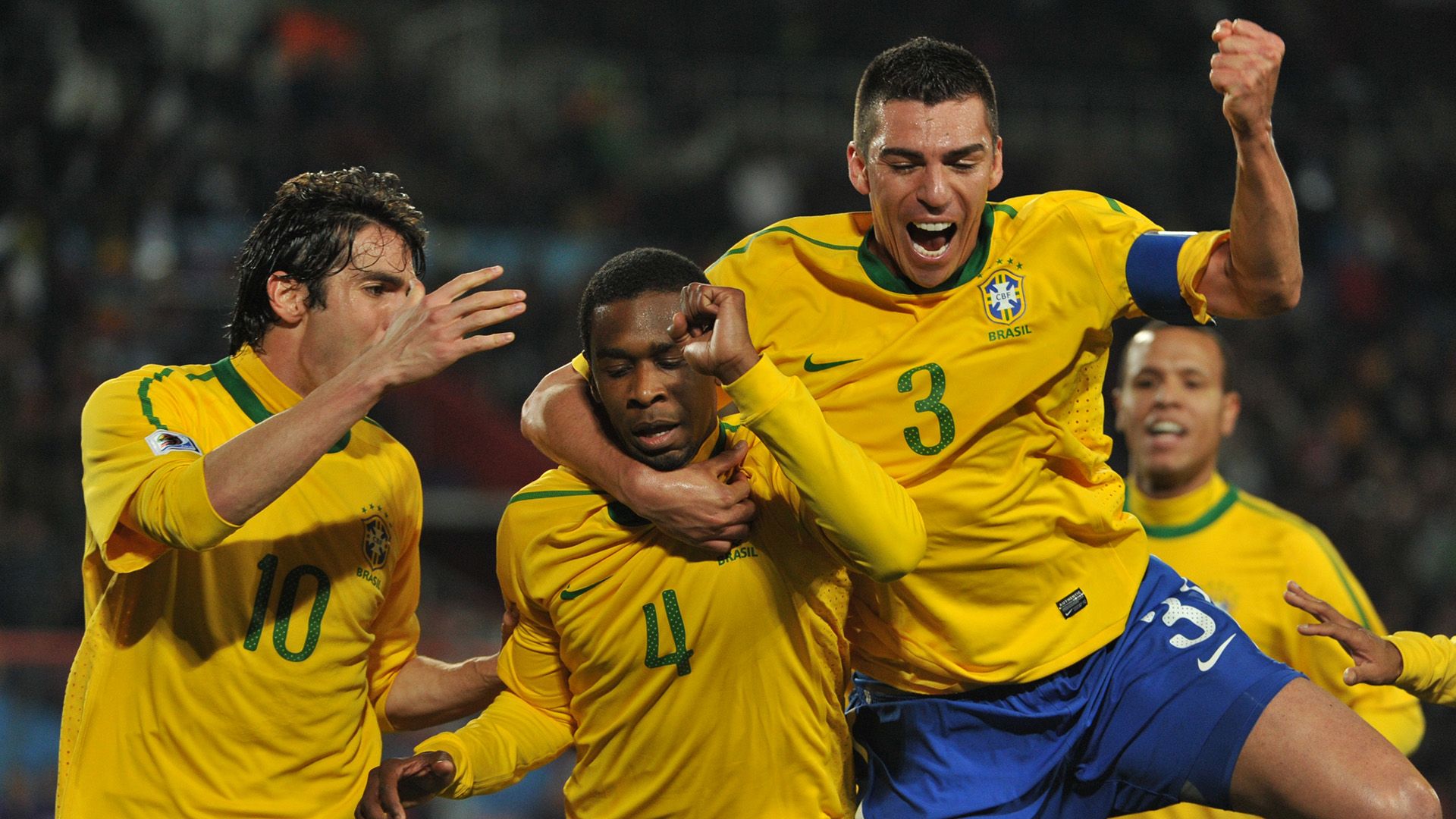 Kaka Juan Lucio Brasil Copa do Mundo 2010