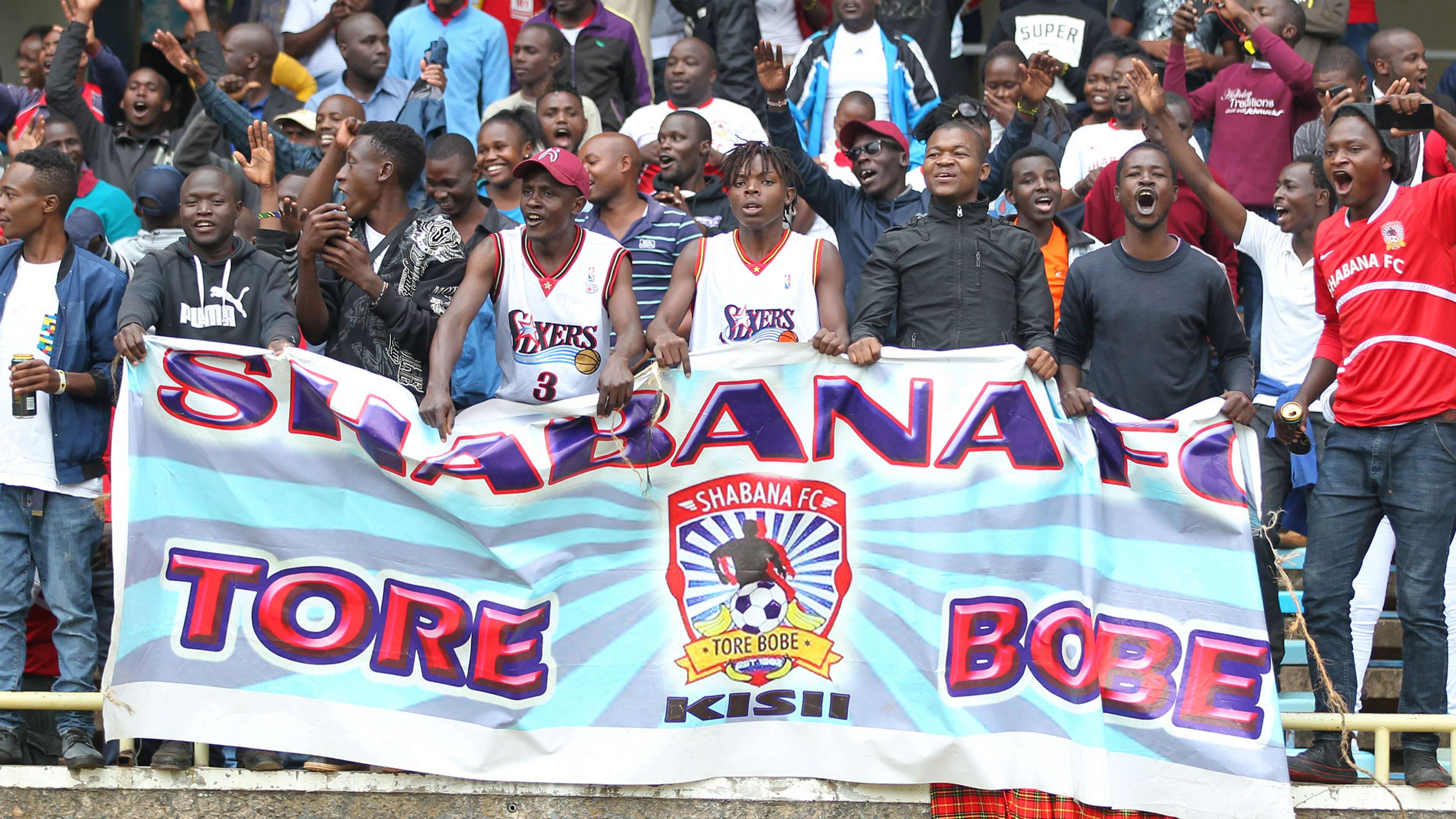 Shabana FC fans at Kasarani.