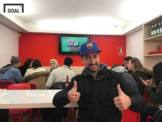 FC바르셀로나의 열혈 팬 엔젤(Angel Gonzalez) 씨. 사진=골닷컴 이하영 에디터