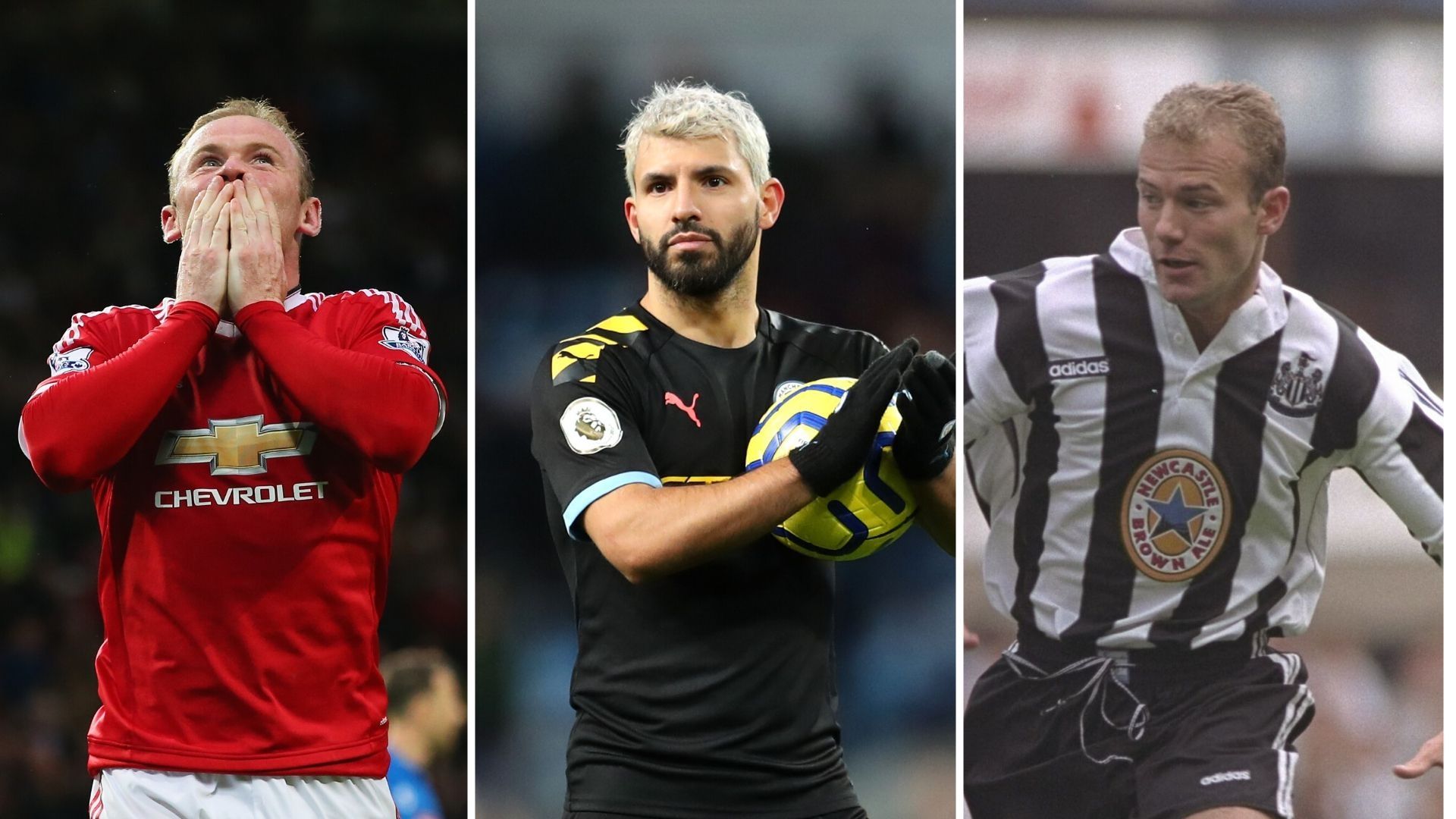 Rooney, Agüero y Shearer, Premier League