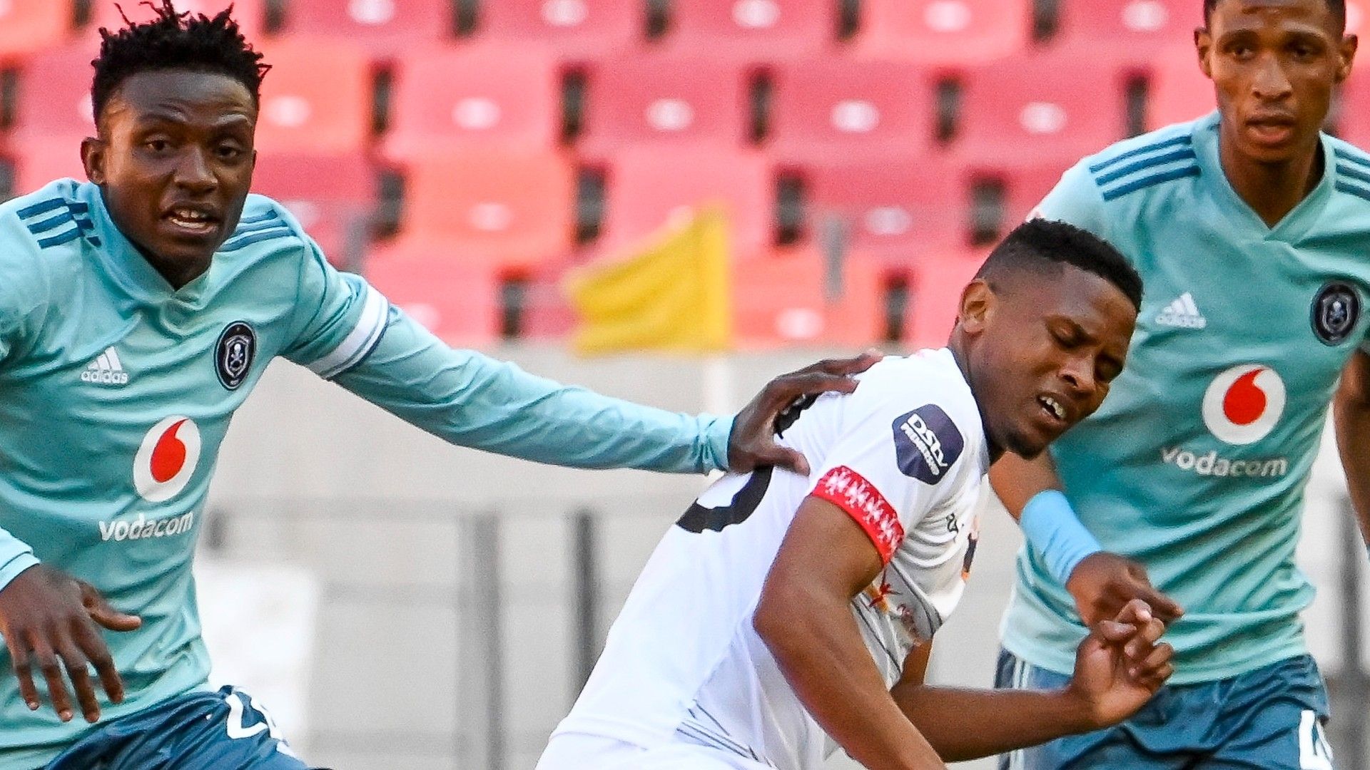 Ntsako Makhubela, Vincent Pule & Thabiso Lebitso, Chippa United vs Orlando Pirates, September 2021