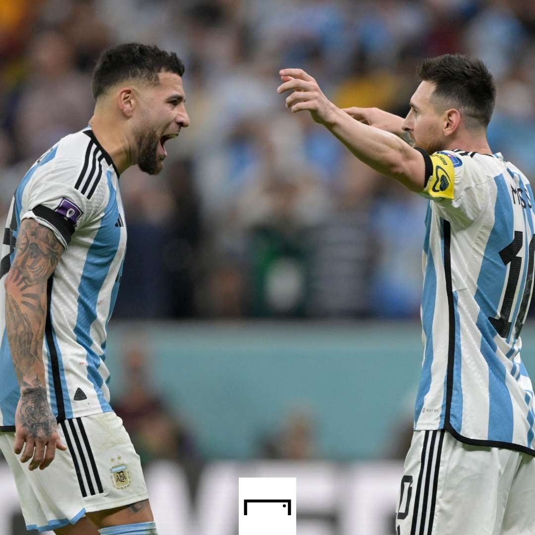 Nicolas Otamendi Lionel Messi Argentina 2022 World Cup GFX