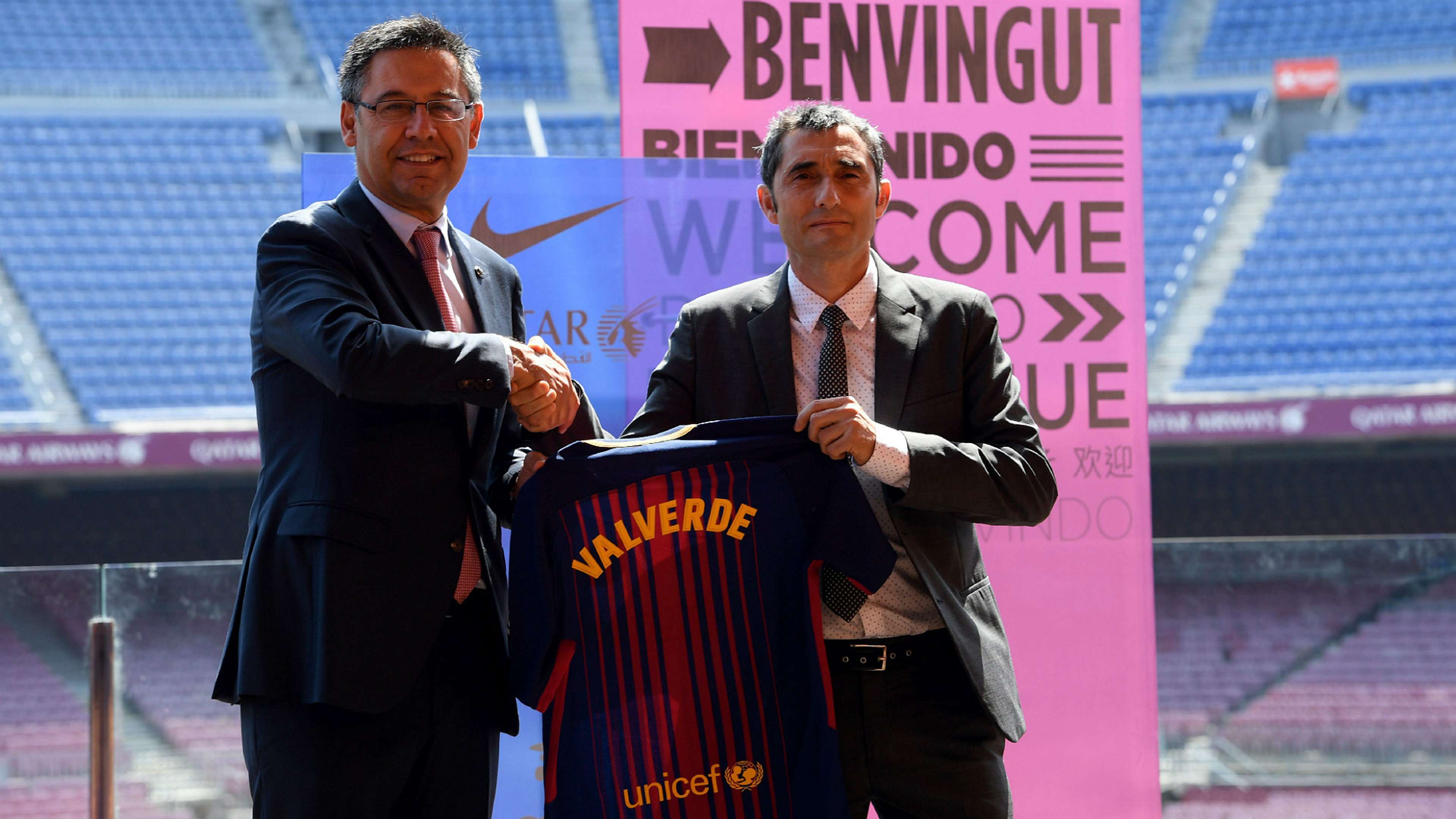 Ernesto Valverde Barcelona unveiling