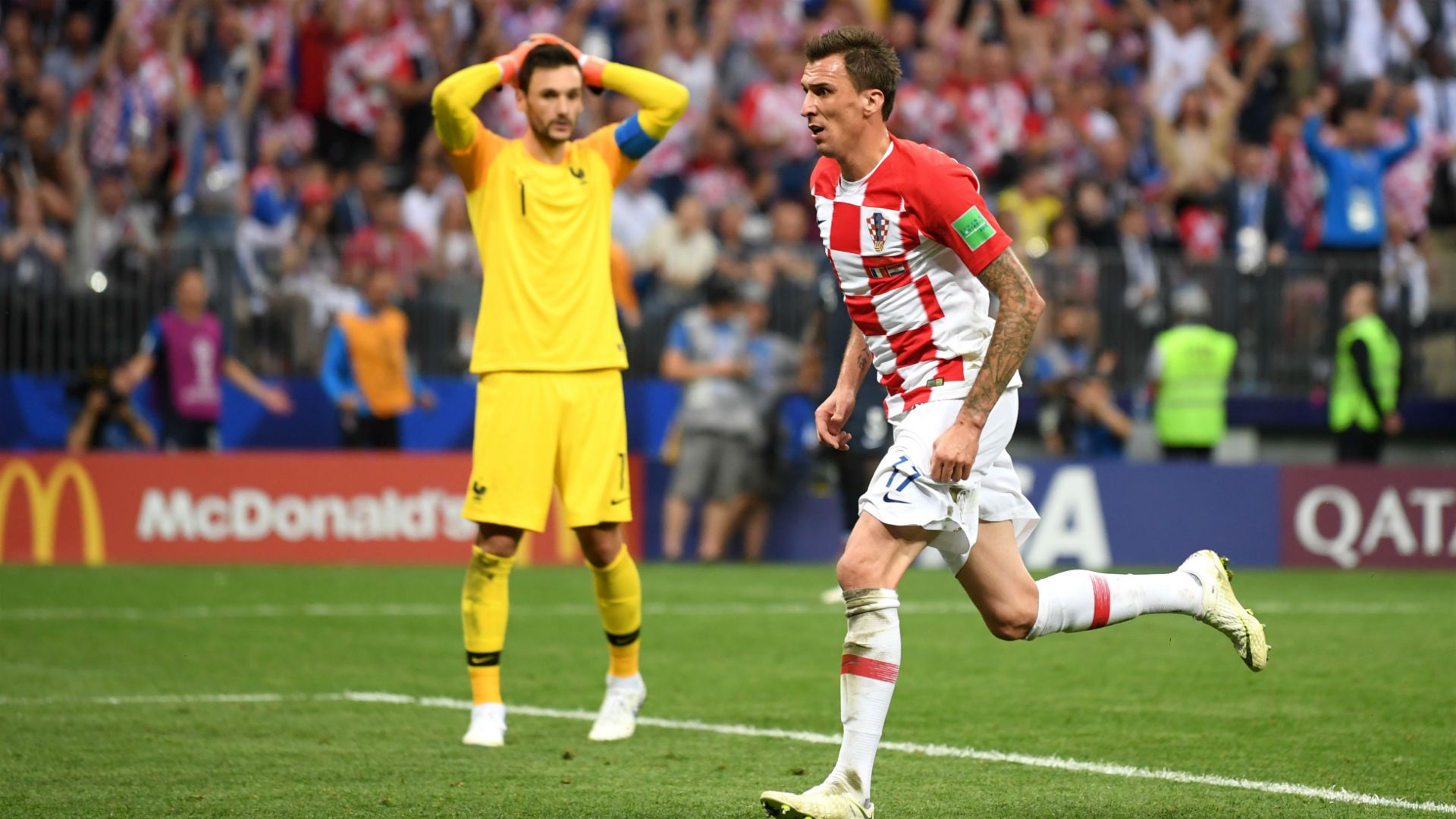 france croatia - mario mandzukic hugo lloris - world cup final - 15072018