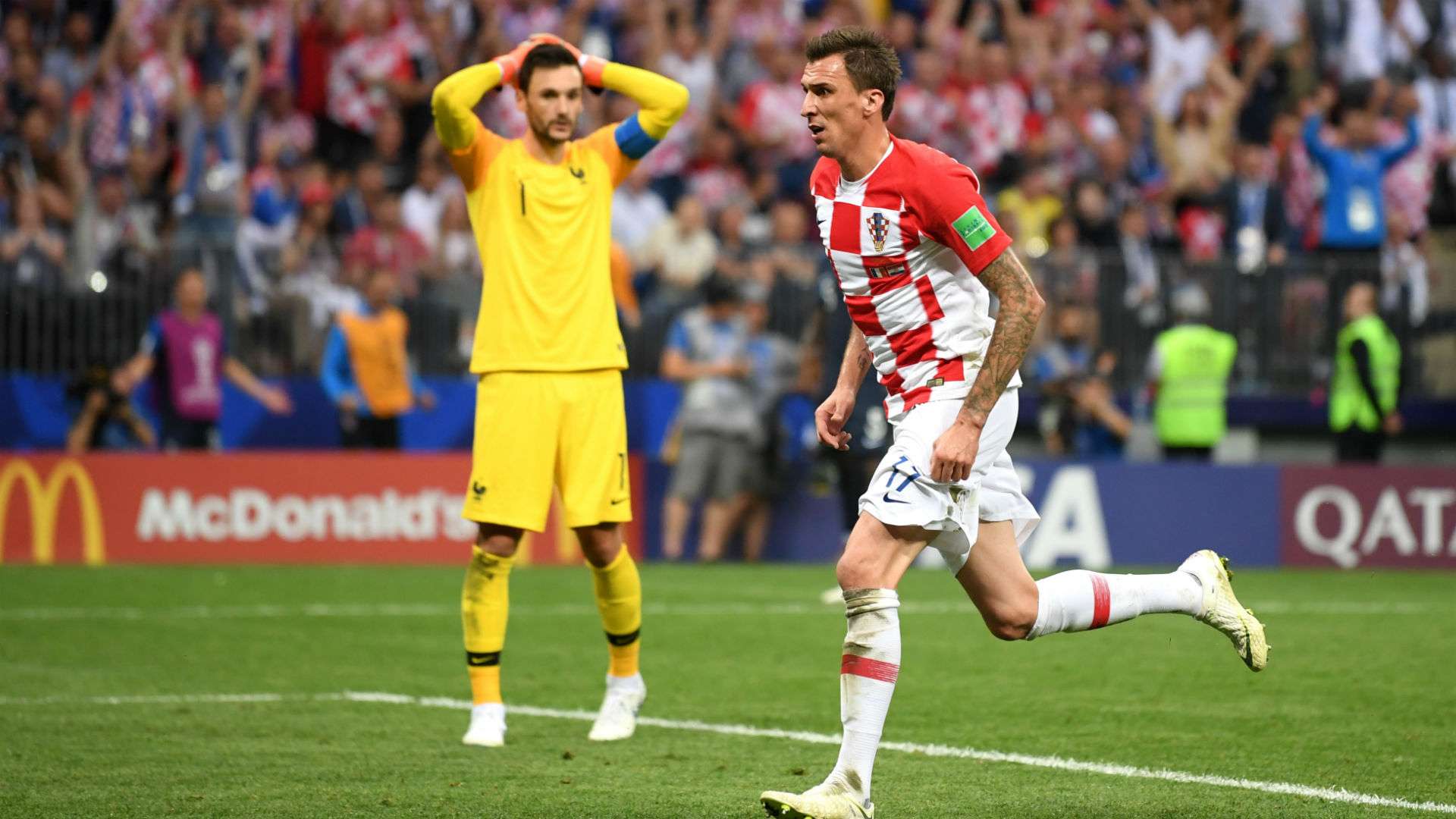 france croatia - mario mandzukic hugo lloris - world cup final - 15072018