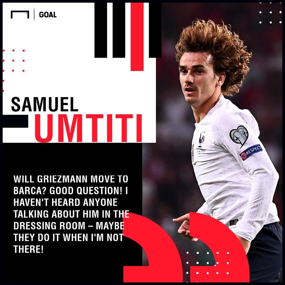 Samuel Umtiti on Antoine Griezmann