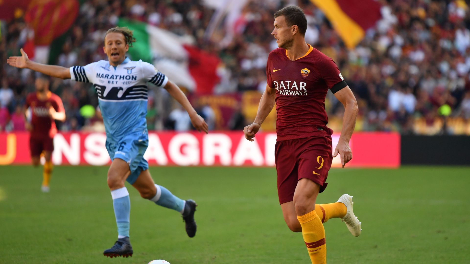 Edin Dzeko Roma Lazio