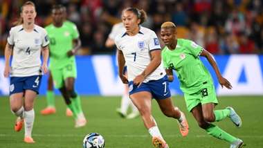 Lauren James & Halimatu Ayinde, England vs Nigeria, August 2023
