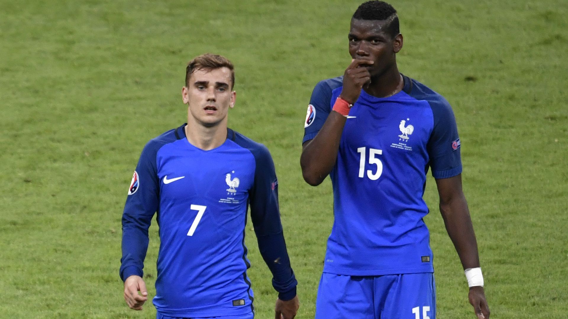 Paul Pogba Antoine Griezmann Portugal France UEFA Euro 10072016