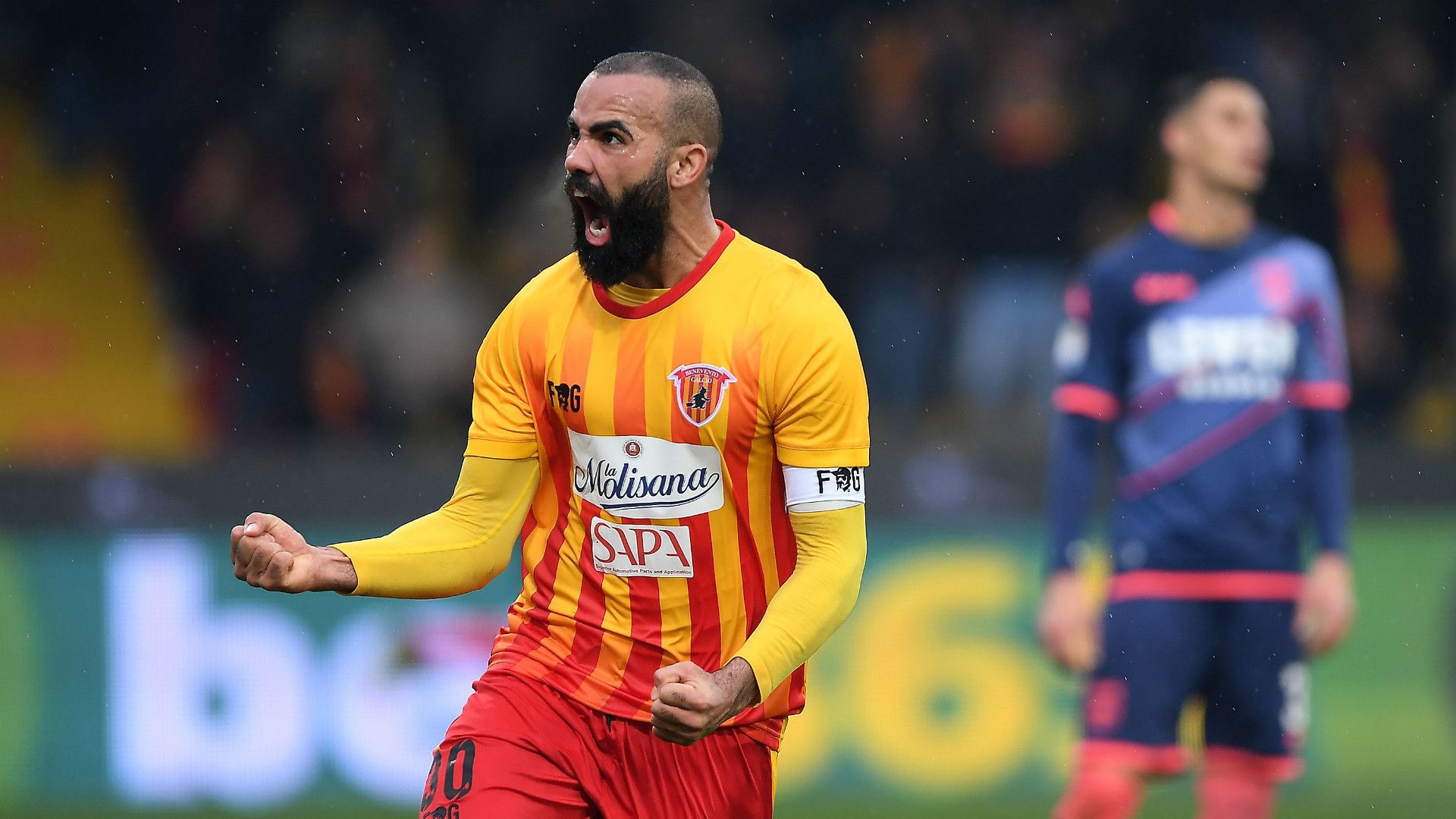 Sandro Benevento celebrating Crotone Serie A