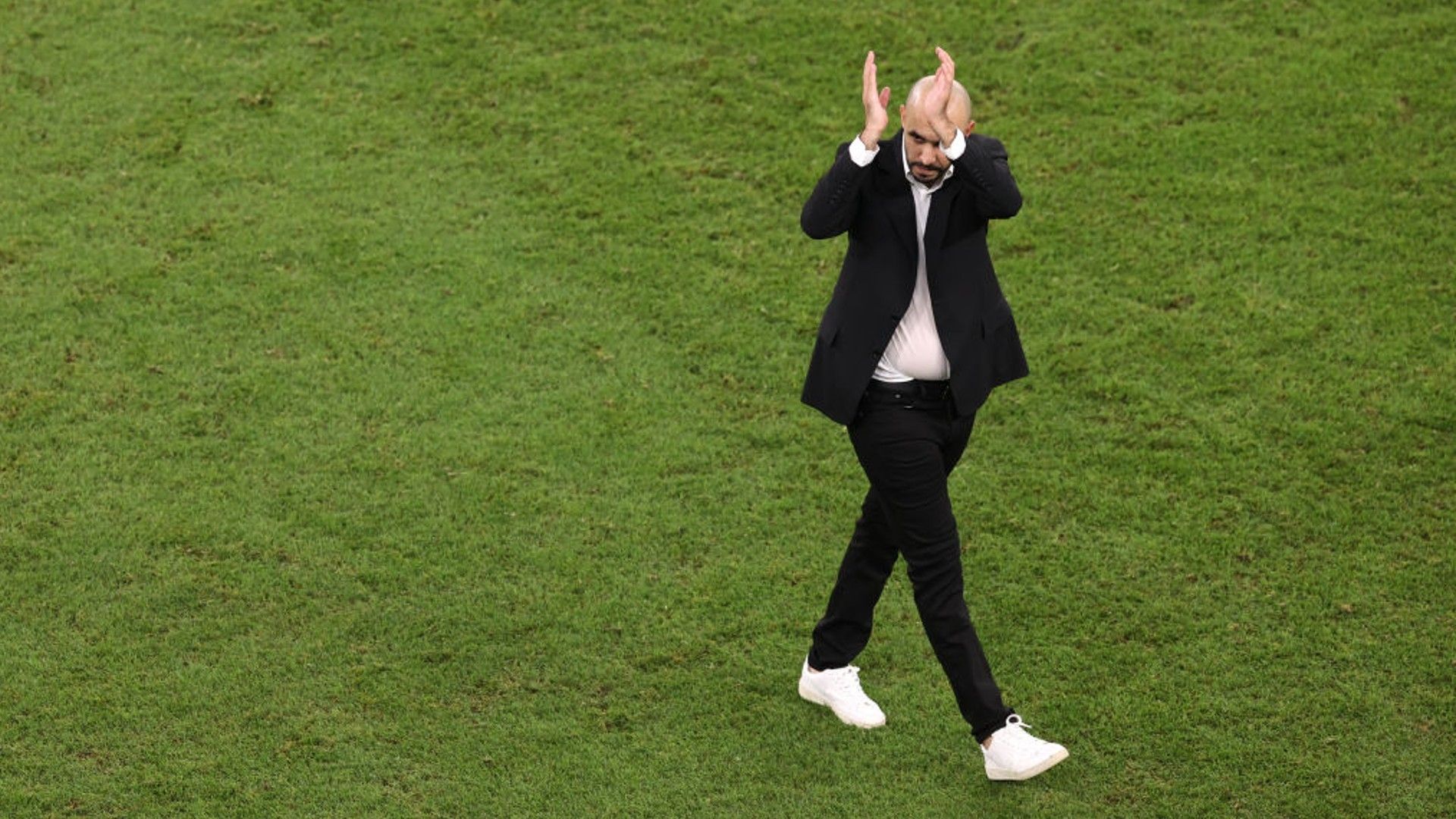 Morocco coach Walid Regragui  at 2022 World Cup