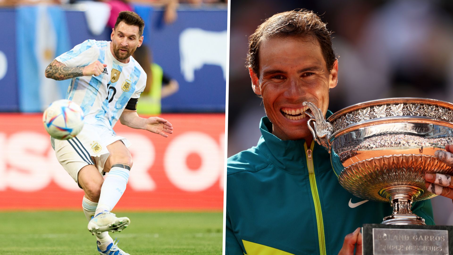 Lionel Messi, Rafael Nadal GFX