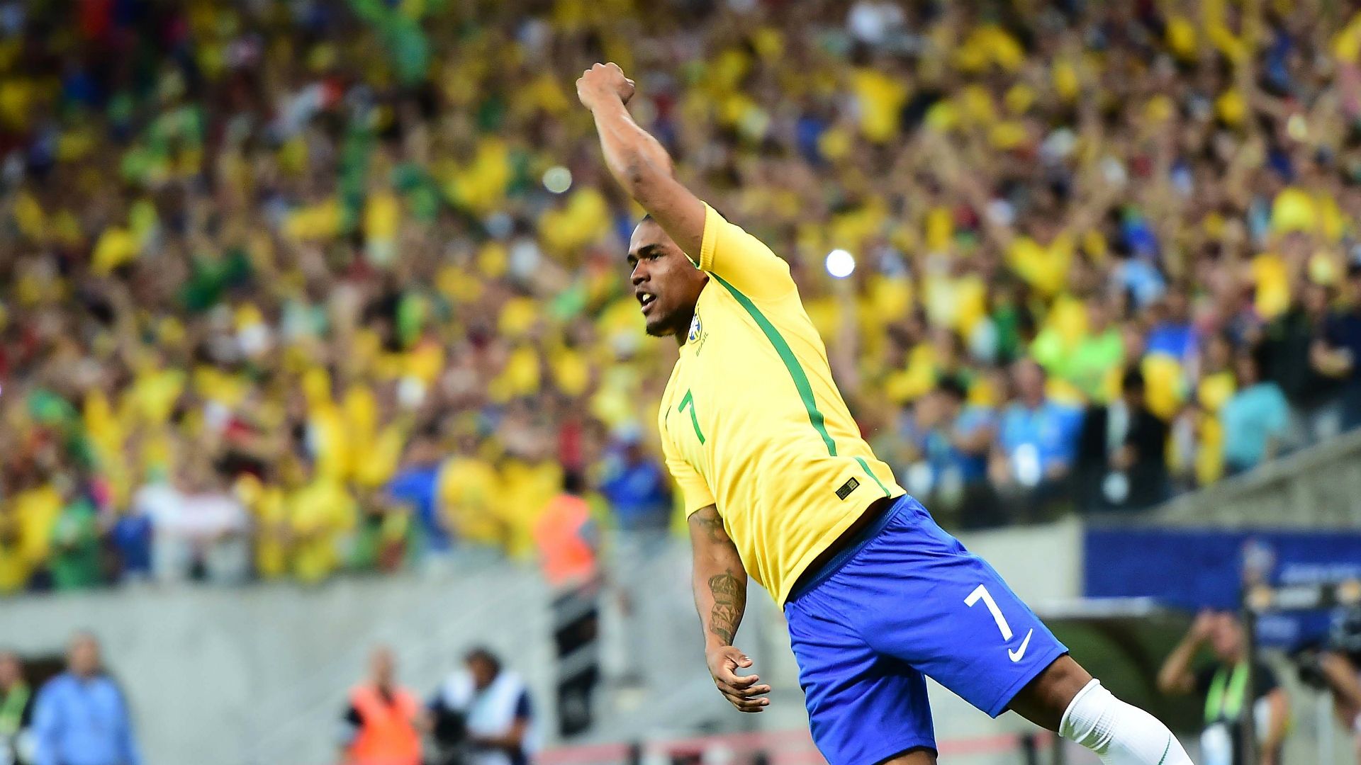 Douglas Costa Brazil v Uruguay World Cup Qualifying 25032016