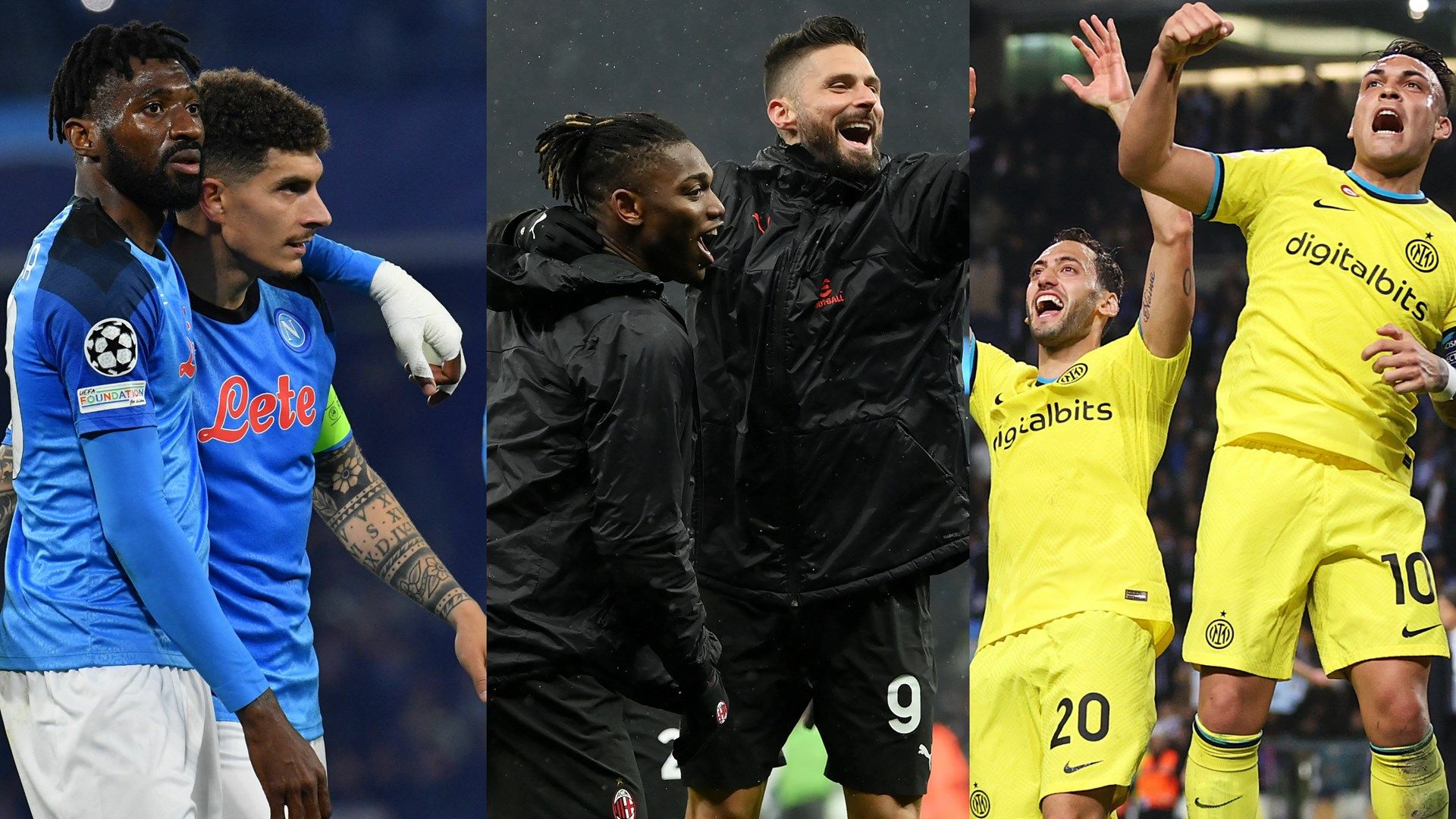 Mix Napoli Milan Inter Champions League