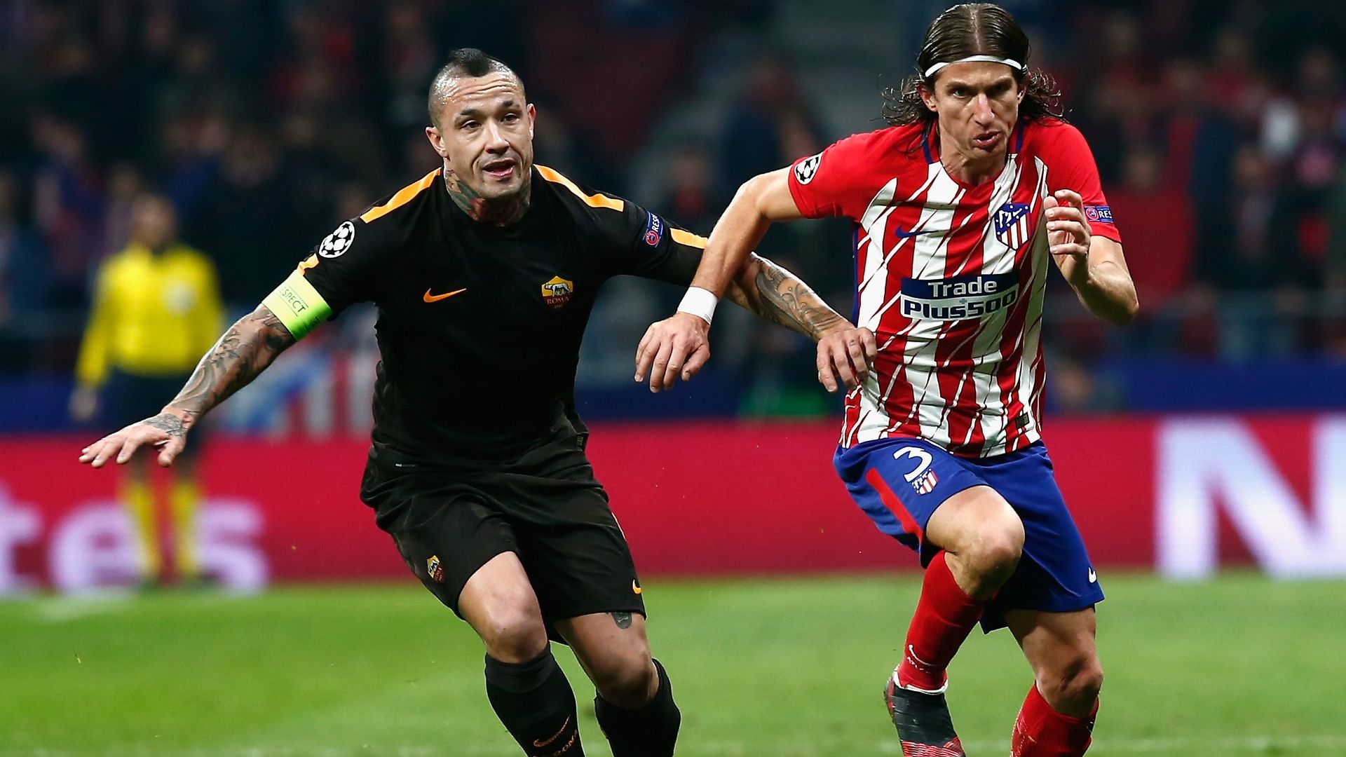 Radja Nainggolan Filipe Luis Atletico Madrid Roma