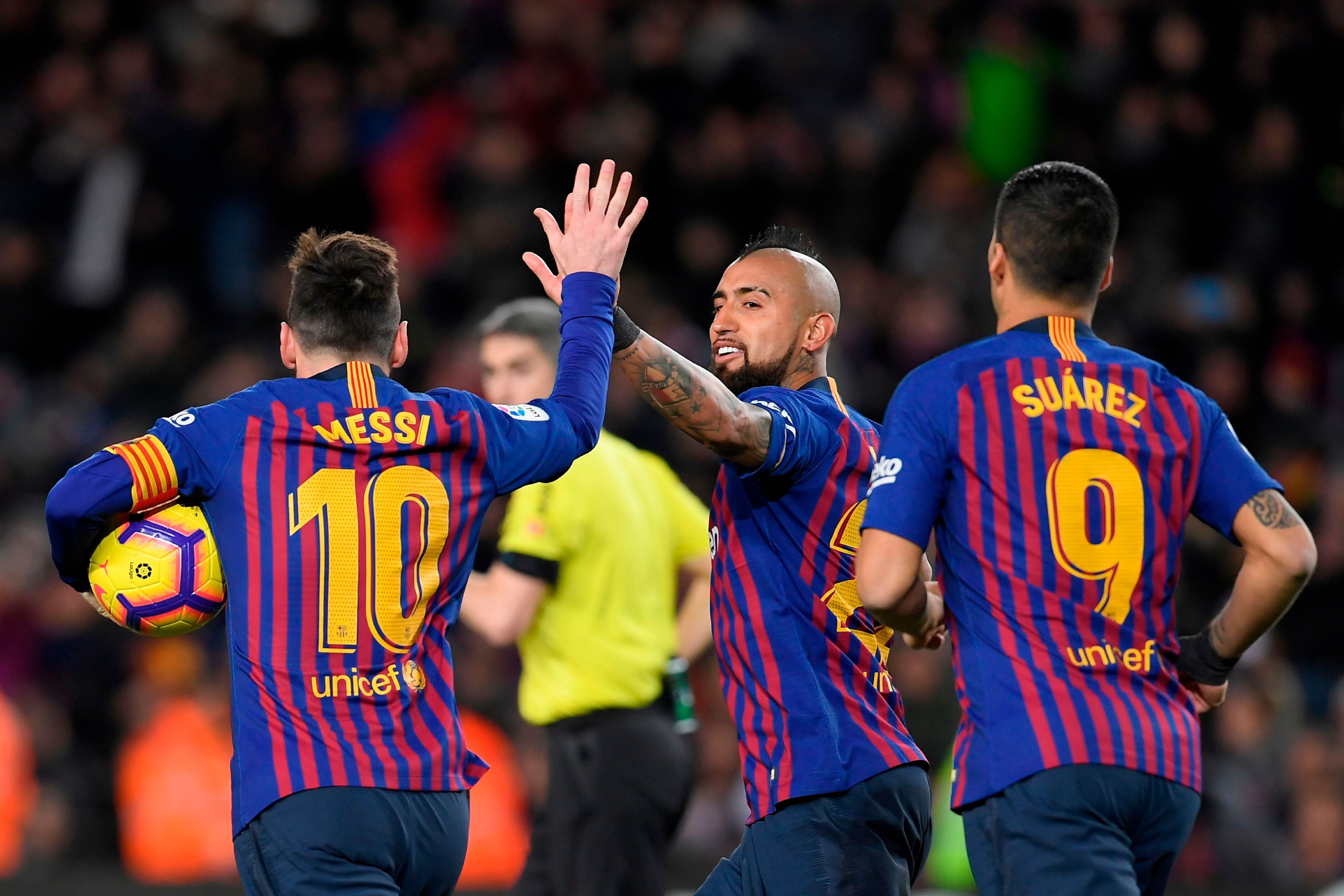 Messi Arturo Vidal Luis Suárez Barcelona Valencia LaLiga