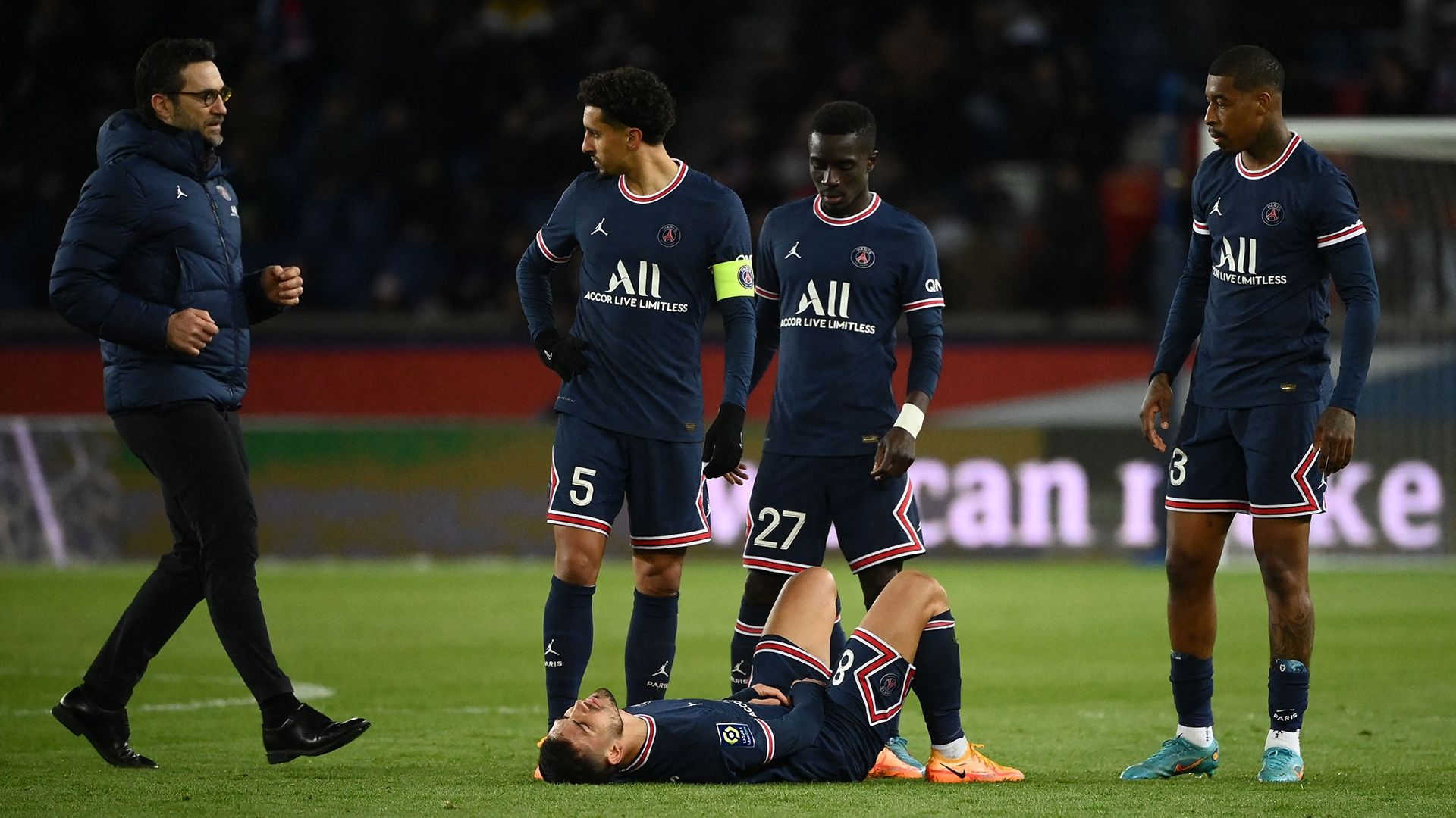Leandro Paredes Lesion PSG Lorient Ligue 1 03042022