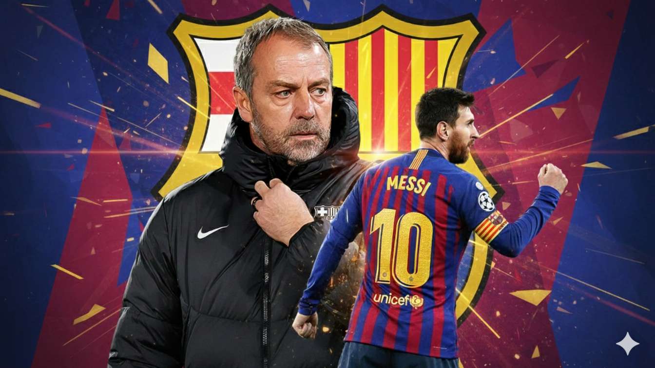 Hansi Flick Lionel Messi Barcelona GOAL ONLY