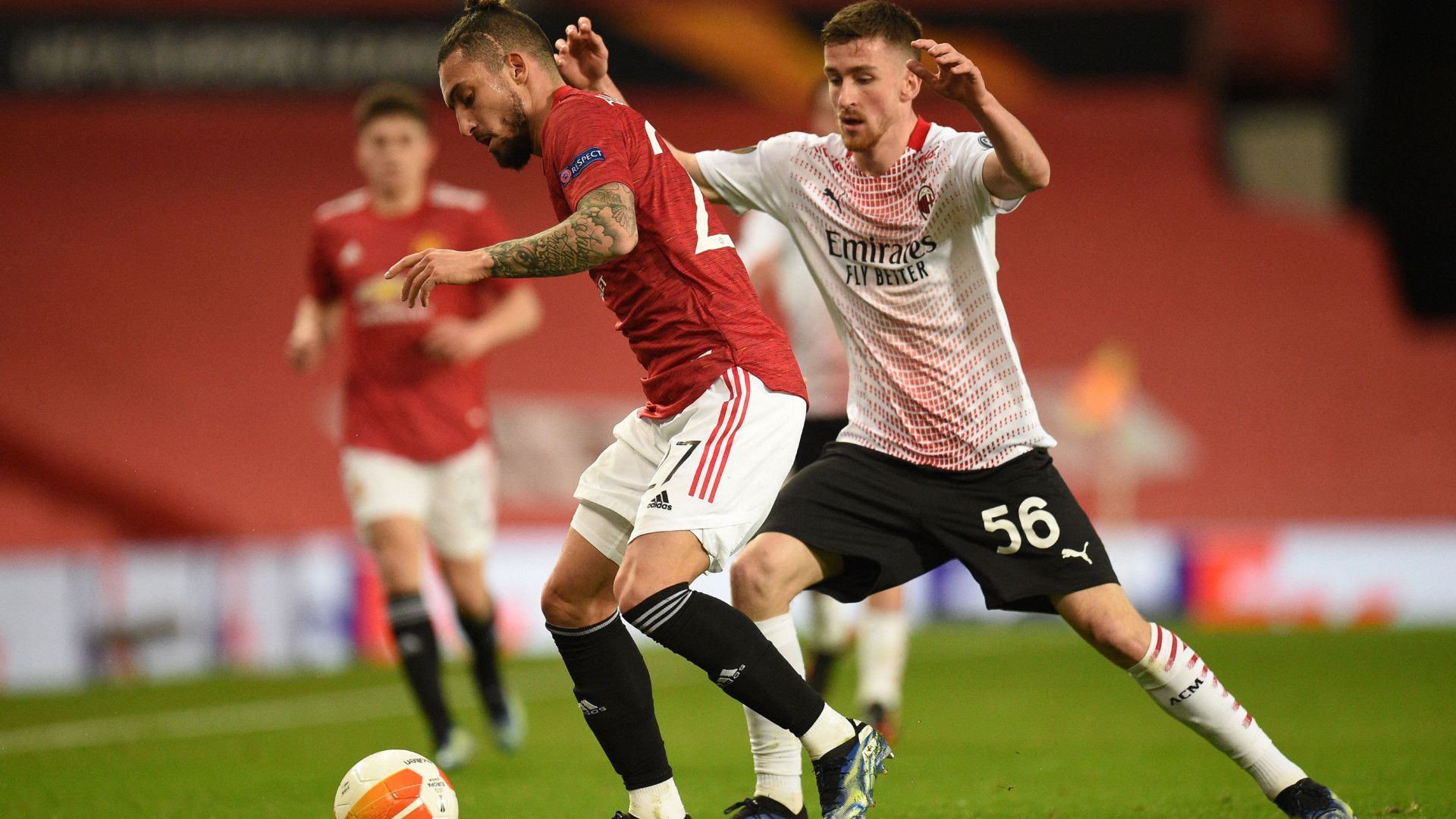 ALEX TELLES MANCHESTER UNITED ALEXIS SAELEMAEKERS MILAN EUROPA LEAGUE 11032021