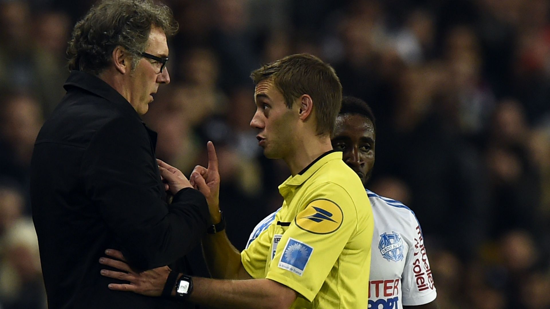 Laurent Blanc Clement Turpin Paris SG Marseille Ligue 1 09112014