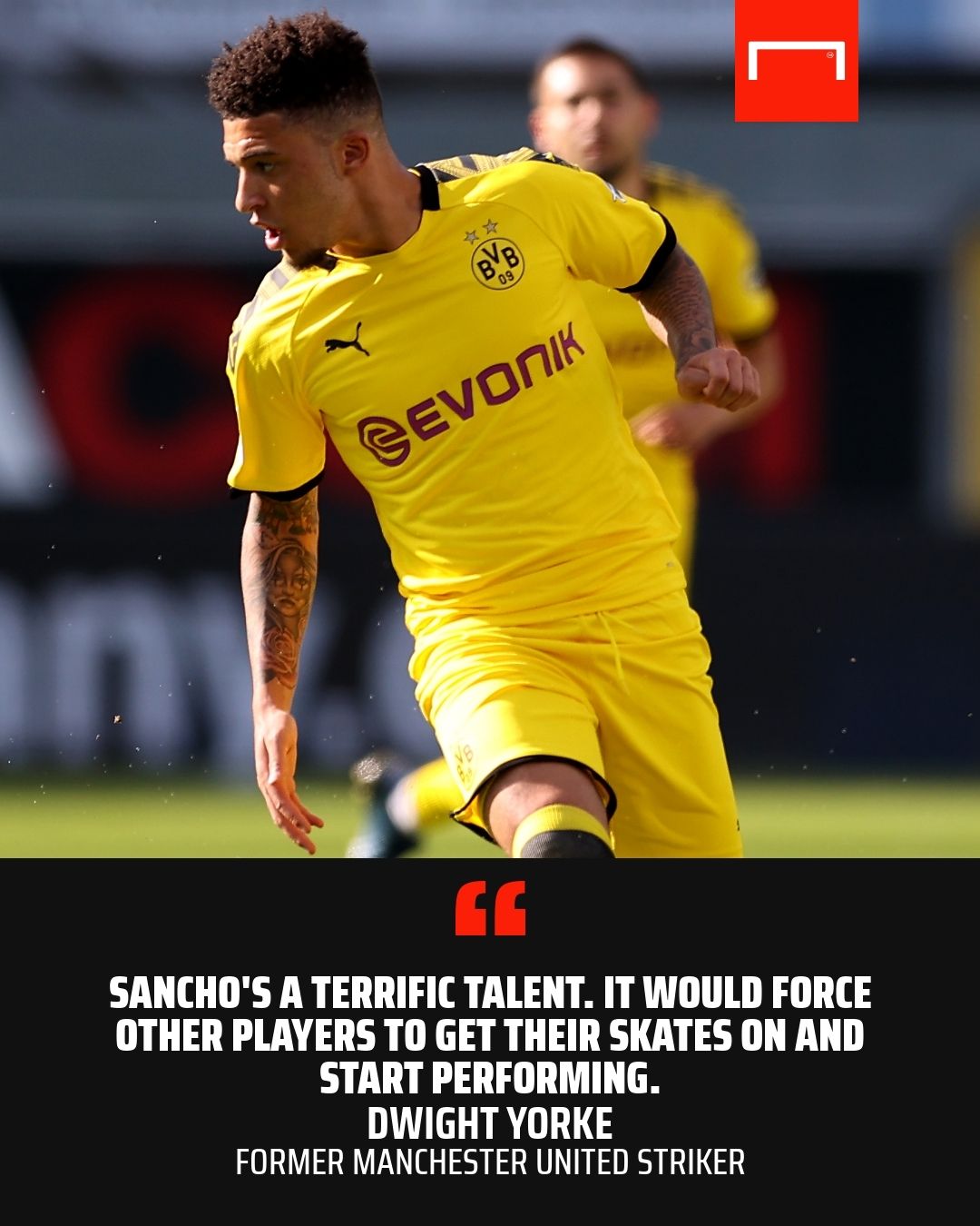 Dwight Yorke Jadon Sancho GFX Manchester United