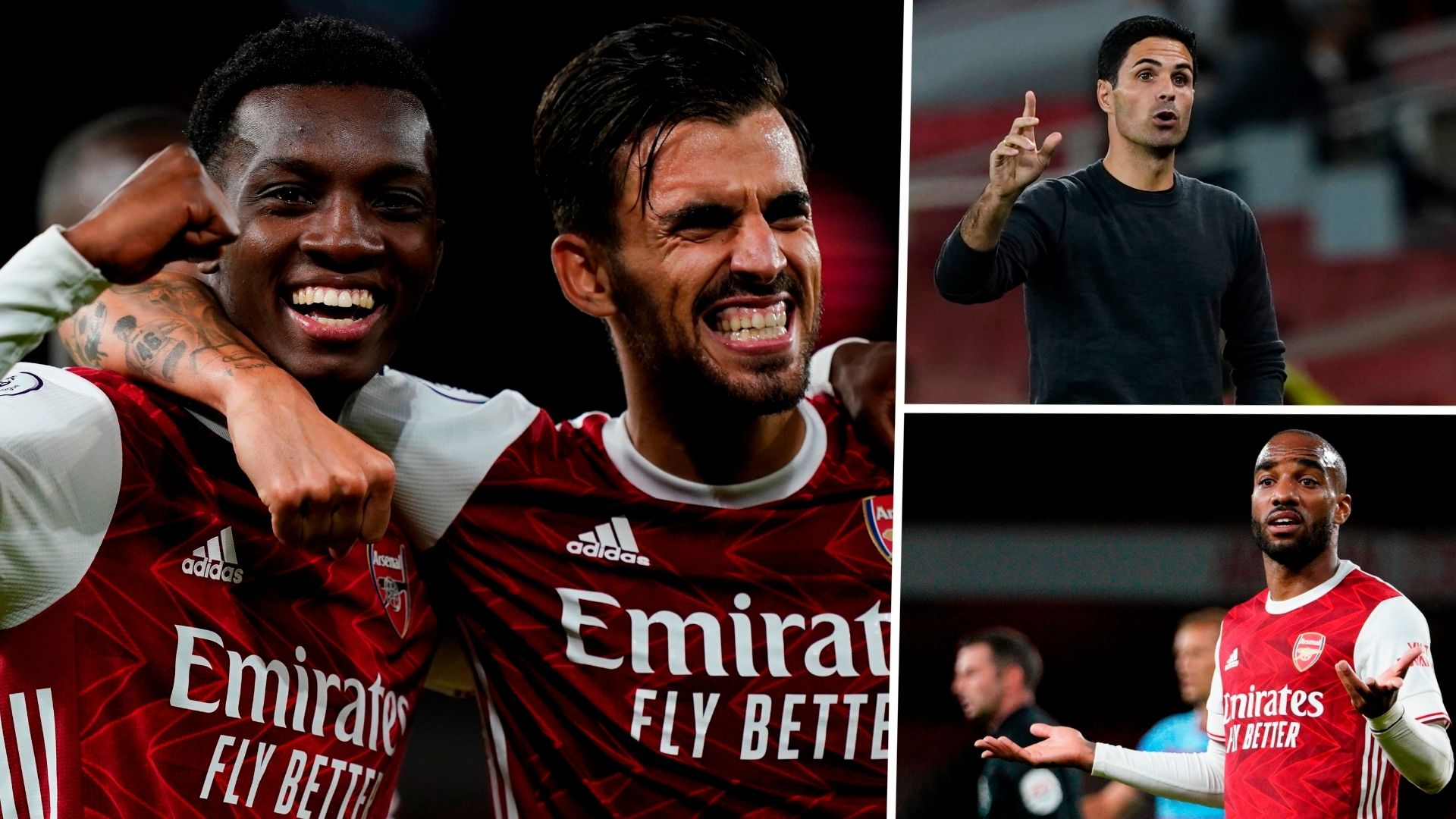 Nketiah Ceballos Arteta Lacazette Arsenal GFX