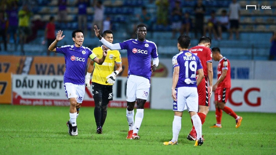 Nguyen Van Quyet - Nguyen Quang Hai - Pape Omar Faye Ha Noi FC vs Binh Duong Round 19 V.League 2019