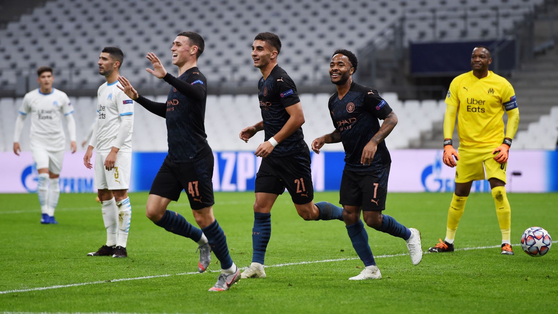 Foden Torres Sterling Marseille Manchester City Champions League 271020