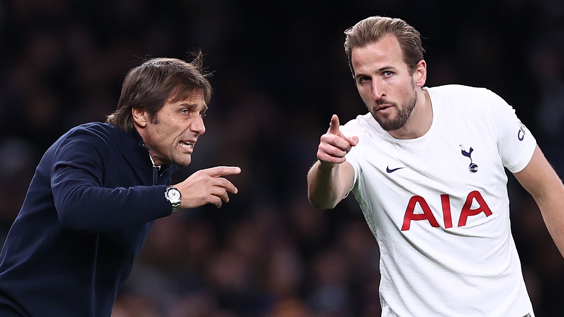 Antonio Conte Harry Kane Tottenham Leeds Premier League 2020-21