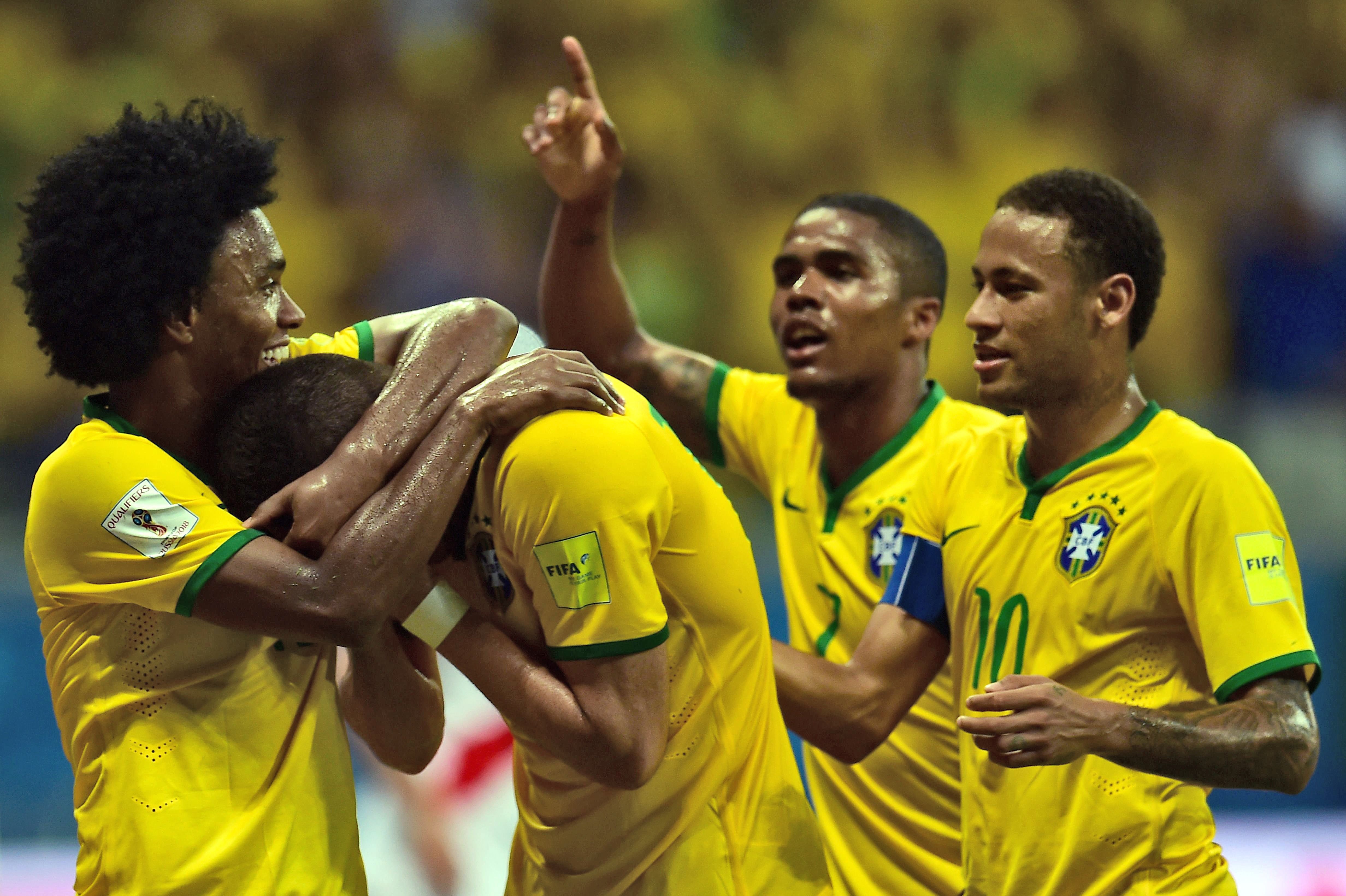 Willian Douglas Costa Neymar Brazil 17112015