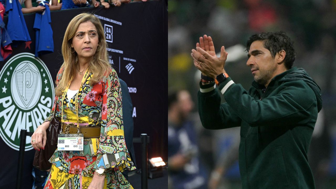Leila Pereira e Abel Ferreira