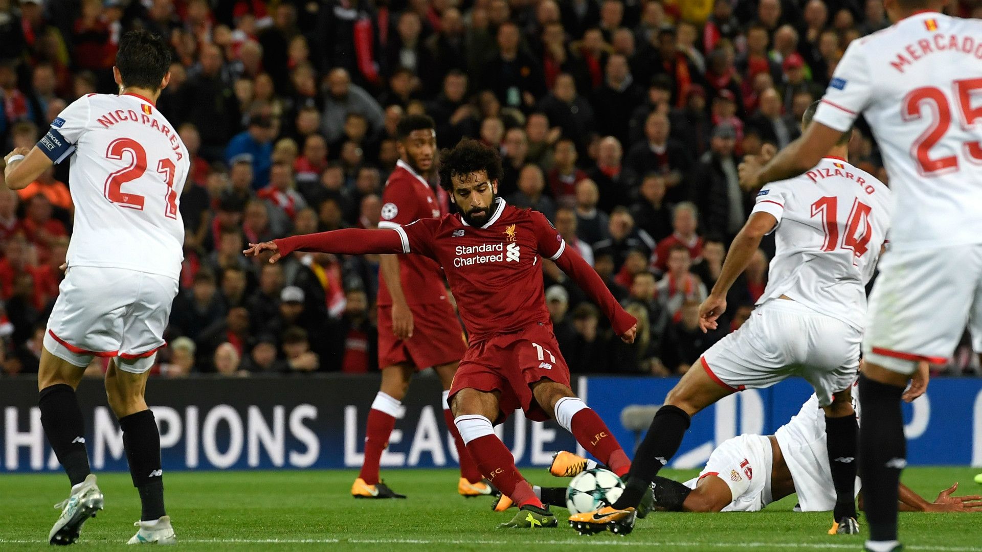 Mohamed Salah Liverpool Sevilla Champions League