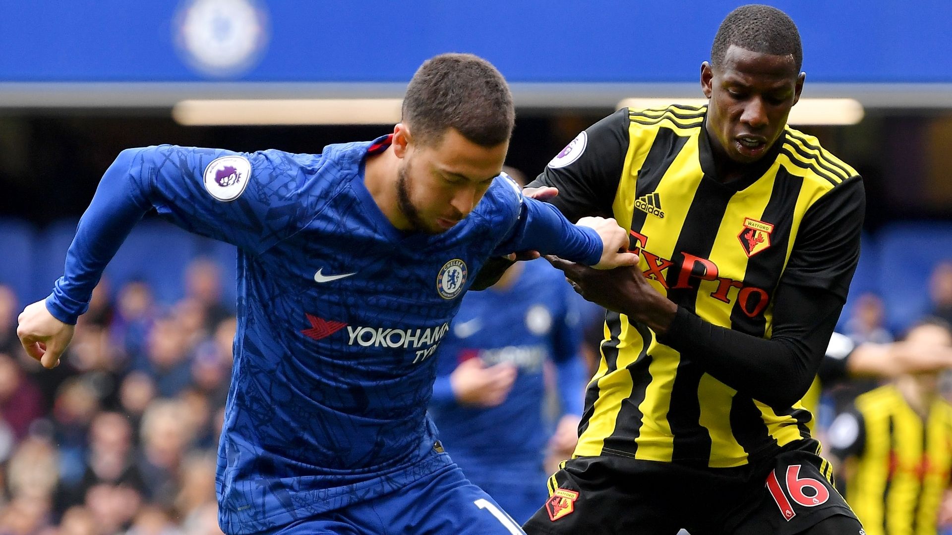 Eden Hazard, Abdoulaye Doucoure, Chelsea vs Watford