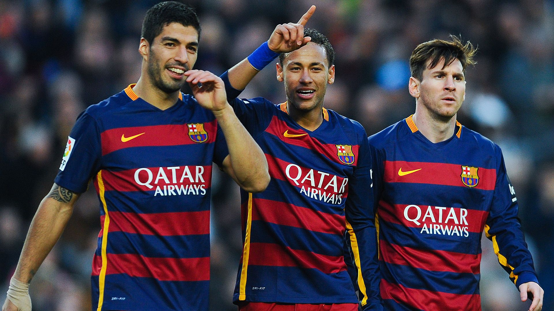 Luis Suarez Neymar Lionel Messi 11282015