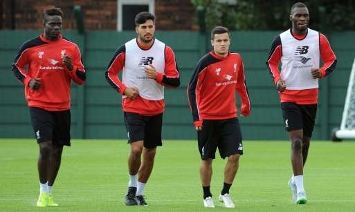 Benteke Emre Can Philippe Coutinho Balotelli Liverpool