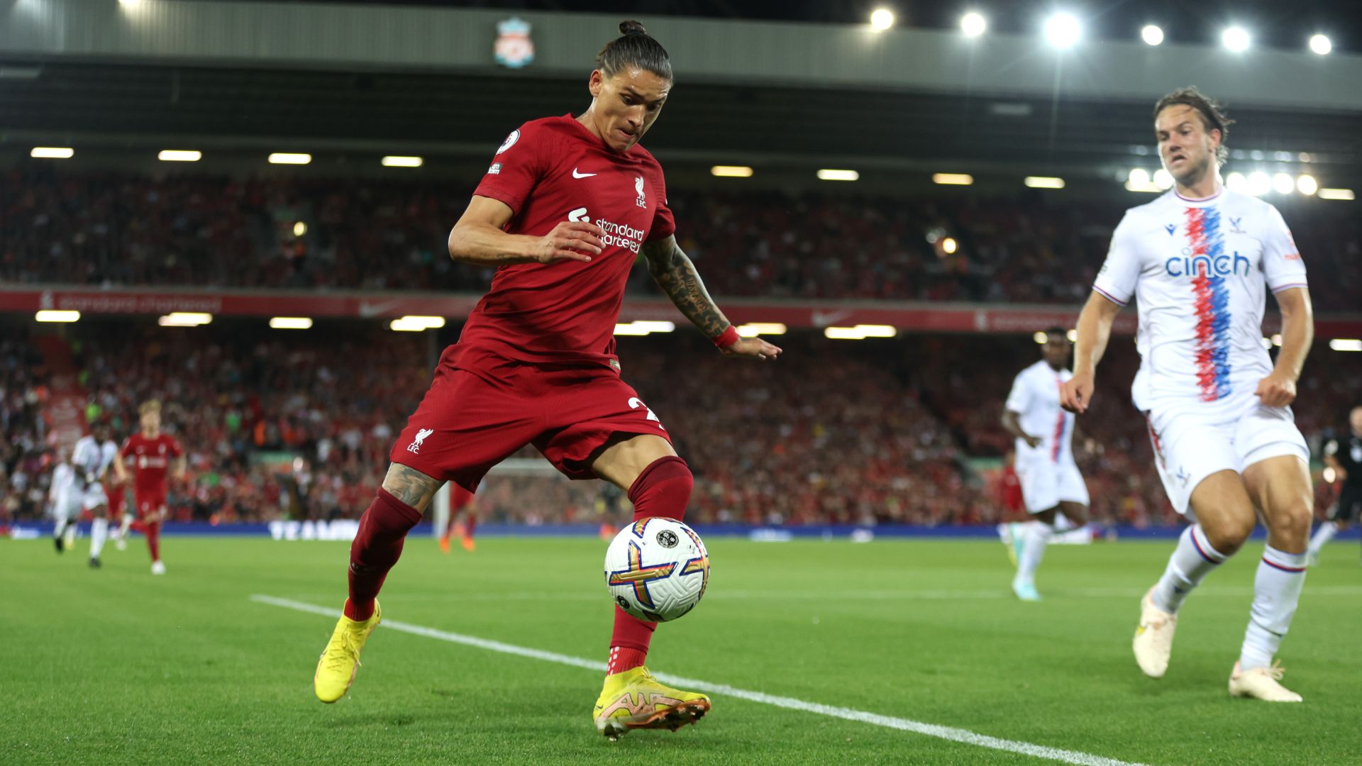 Darwin Nunez Joachim Andersen Liverpool Crystal Palace 2022-23